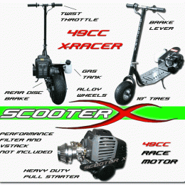 ScooterX 49cc X-Racer Gas Scooter